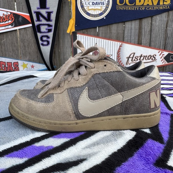 Size 8 - Nike Terminator Low/Brown/308863-223/Brw/Suede - Picture 1 of 9